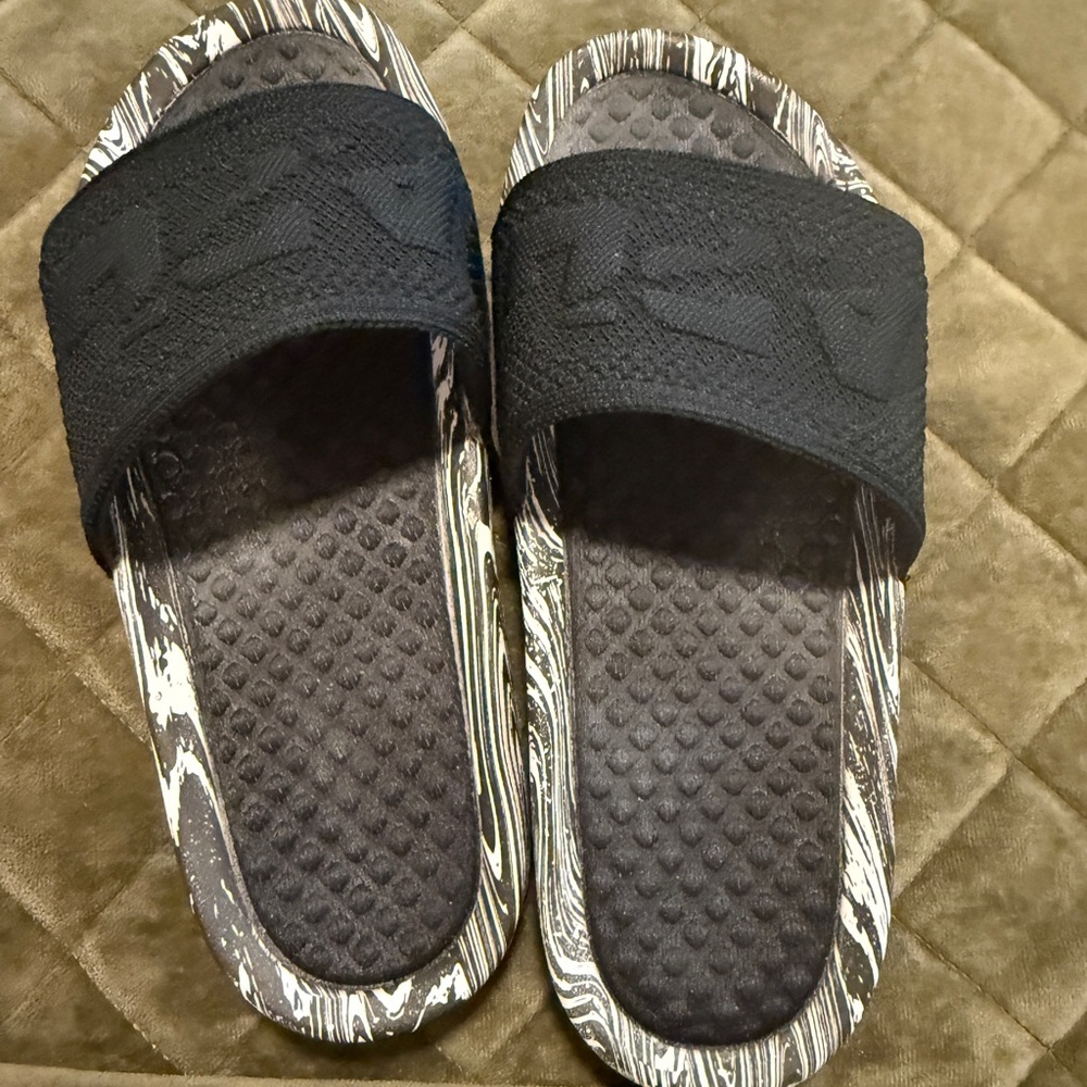 APL Black and Gray Slide Sandals